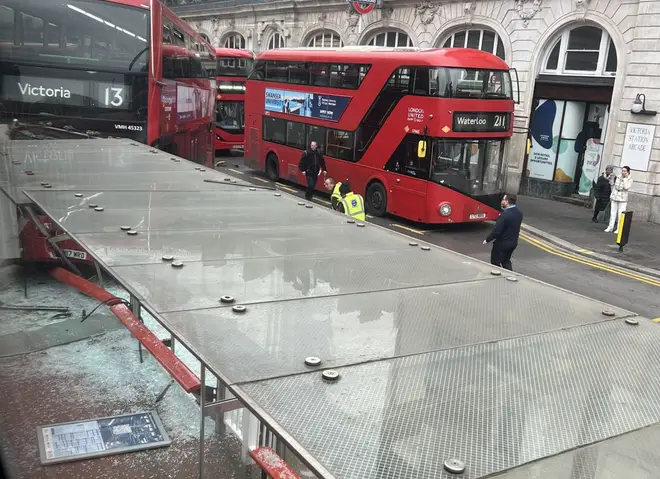 A person died in the crash at Victoria station this morning