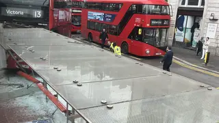 A person died in the crash at Victoria station this morning