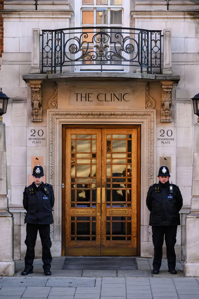 Kate stayed at the London Clinic, the same hospital where King Charles was admitted