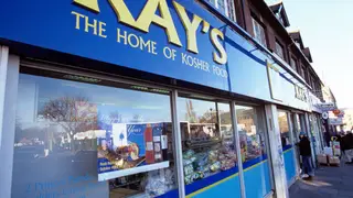 Officers responded to reports of the man brandishing a knife at Kay's kosher supermarket in Golders Green in north-west London just before 1.30pm on Monday