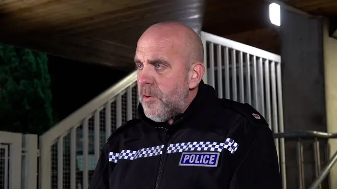 Bristol Commander Superintendent Mark Runacres speaking outside Kenneth Steele House Police Station in Bristol, after a 44-year-old man has been charged with the murders of two teenage boys in Bristol, Wednesday