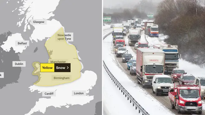 Met Office issues major weather warning as 250-mile snow wall set to sweep UK