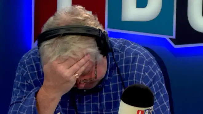 Nick Ferrari was left with his head in his hands