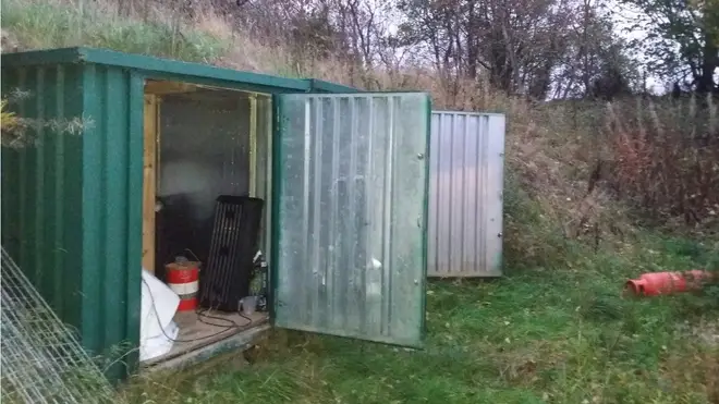 Bunker used by the gang to store drugs