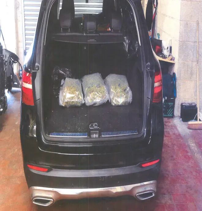 A stolen Mercedes contained £20,000 worth of cannabis