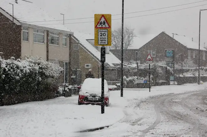 Snow has covered Sheffield among other areas.