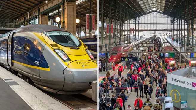 A migrant has died after climbing on top of a Eurostar train (stock images)