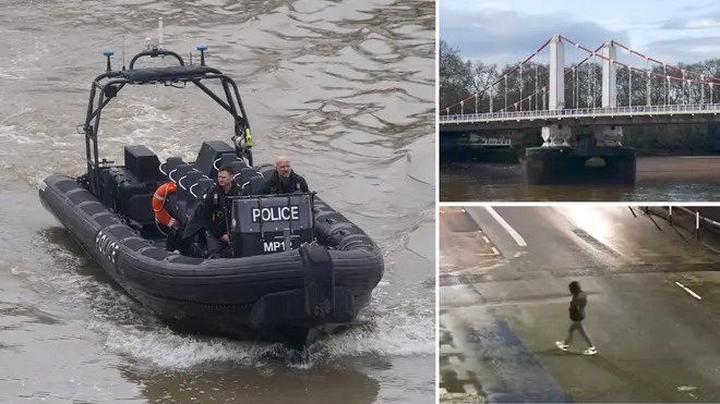 Police have said it is 'quite likely' suspect Ezedi has gone into the River Thames.