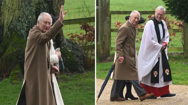 Charles was seen heading to church on Sunday