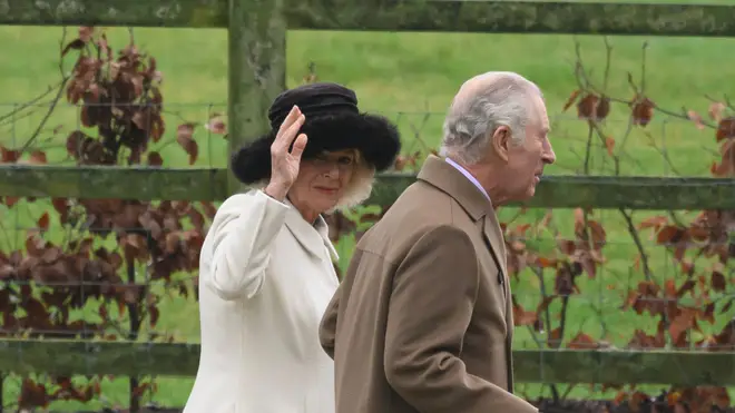 King Charles and Queen Camilla attending St Mary Magdalene Church, Sandringham