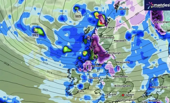 The snow will mainly affect northern England, Scotland and Wales