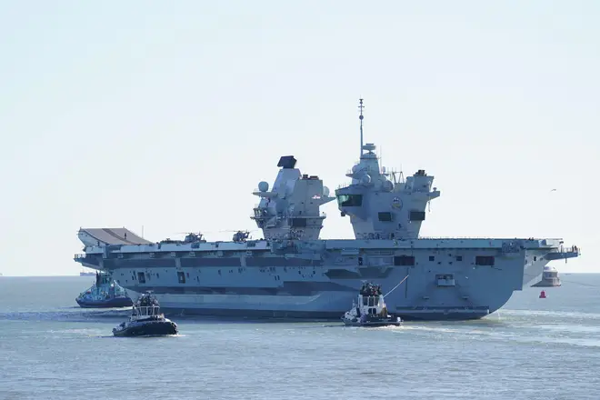 HMS Prince of Wales has finally left Portsmouth