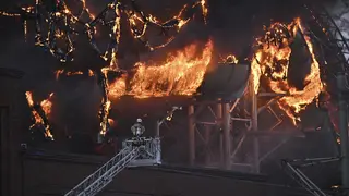 The fire at the Liseberg amusement park's new Oceana attraction