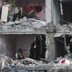Destruction in Rafah after the Israeli bombardment