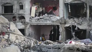 Destruction in Rafah after the Israeli bombardment