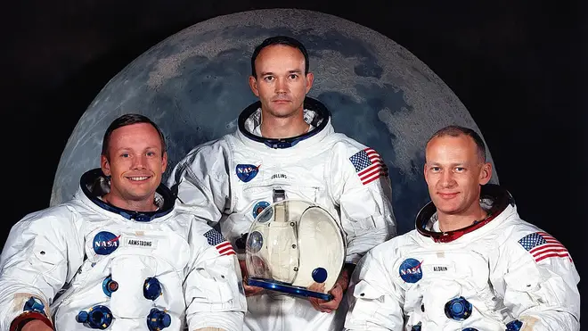 Apollo 11 astronauts Neil Armstrong, Michael Collins, and Buzz Aldrin