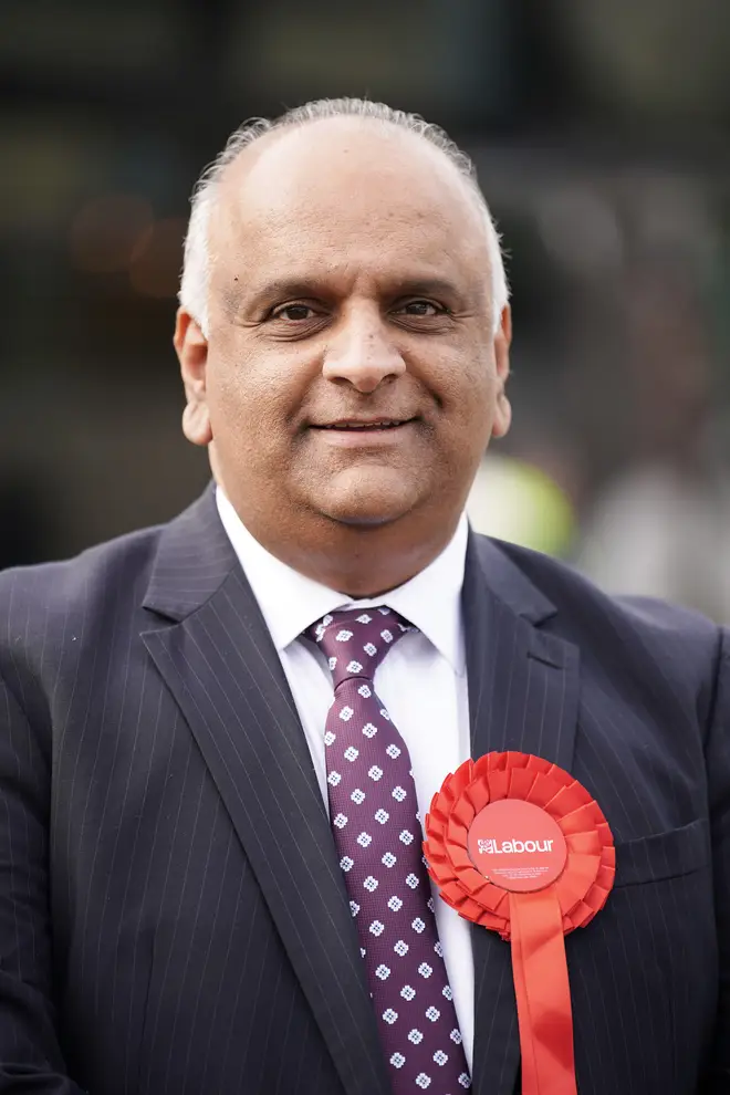Labour candidate for Rochdale, Azhar Ali in Rochdale town centre
