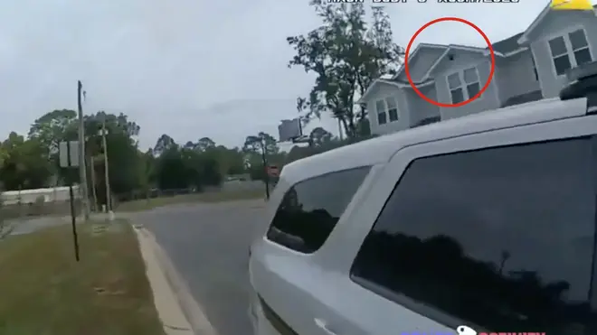 Bodycam footage showed the moment an acorn fell onto Hernandez's car