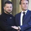 Volodymyr Zelensky and Emmanuel Macron