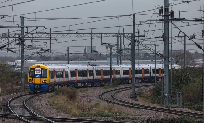 An Overground train in north-west London