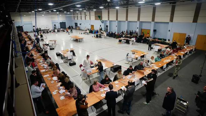 Votes are counted for the Kingswood by-election