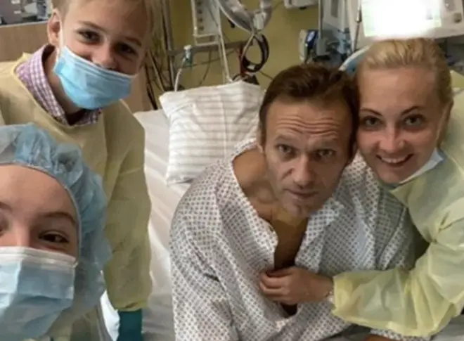 Alexey Navalny posted this image to Instagram after he came out of a coma in 2020