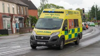 File image of an ambulance vehicle from East Midlands Ambulance Service
