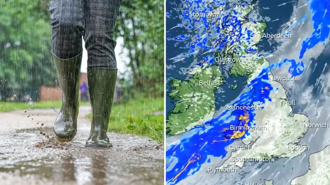 A wall of rain is heading to the UK