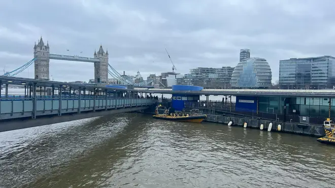 The body was found in the water near the Tower of London