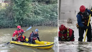Police searching the River Soar in Leicester for a missing two-year-old boy have recovered CCTV footage