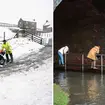 Snow in Northumbria, and flooding in Worcestershire on February 8, earlier this month