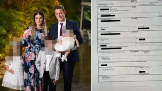 The baby's birth certificate was damaged in a passport application