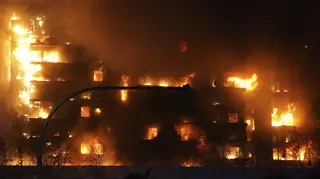 The fire in Valencia