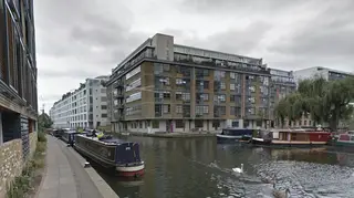 The girl, five, was found in the water near her home on Wharf Road in Islington