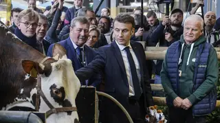 French President Emmanuel Macron at the agriculture fair