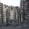 Damaged buildings seen after Russian forces completed their takeover of Avdiivka