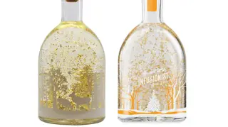 Marks & Spencer said their light-up gin bottle (left) was similar to Aldi’s version (right) (Stobbs IP Limited)
