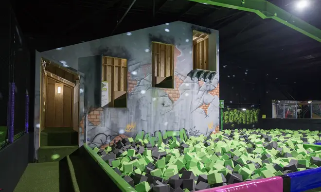 Tower Jump in the trampoline park
