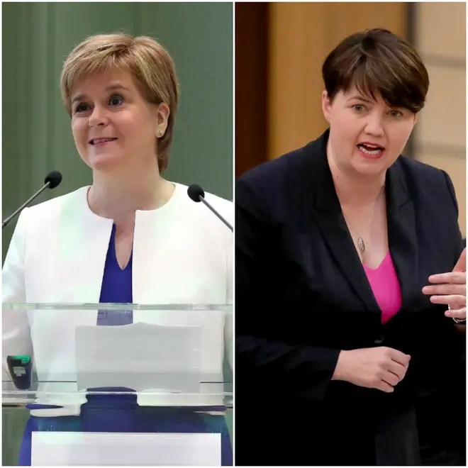 Left: Nicola Sturgeon, Right: Ruth Davidson