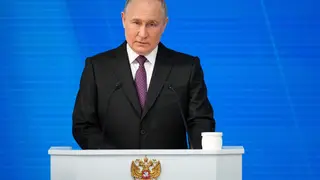 Vladimir Putin delivers his state-of-the-nation address in Moscow