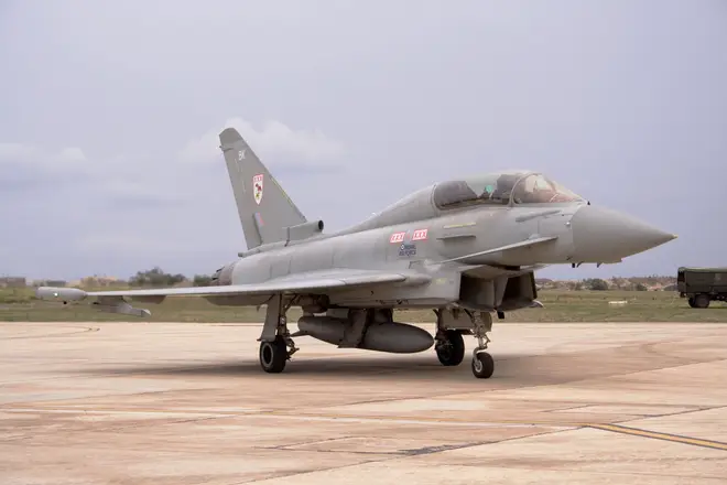 A Typhoon T1 of the Royal Air Force
