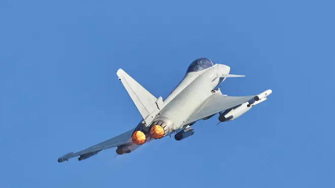 An RAF Typhoon jet