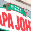 Papa John’s logo above a pizza takeaway in Wokingham, Berkshire, UK