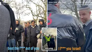 The confrontation took place in central London