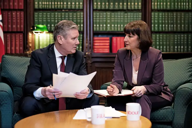 Labour leader Sir Keir Starmer and shadow chancellor Rachel Reeves prepare ahead of Wednesday's spring Budget