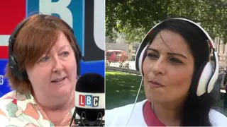Shelagh Fogarty interviewed Priti Patel live from Westminster