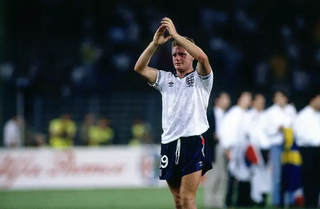 Paul Gascoigne playing for England against Germany in Turin, Italy, July 4, 1990