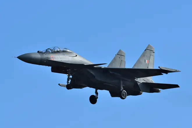A Russian fighter jet was scrambled to intercept with the air targets.