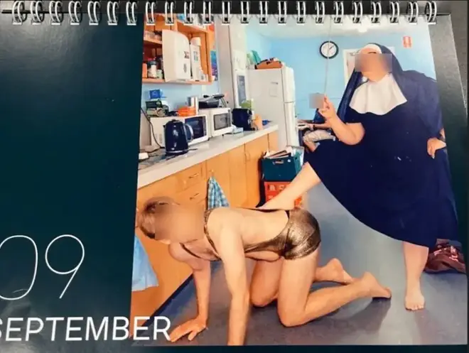 Photos from the calendar were leaked.