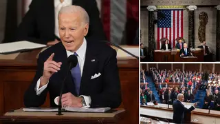 Joe Biden delivering his state of the union address